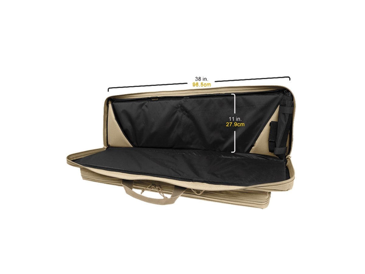Maxpedition Silver II Gun Case Green - comparto frontale imbottito 78,7x25,4 cm divisorio