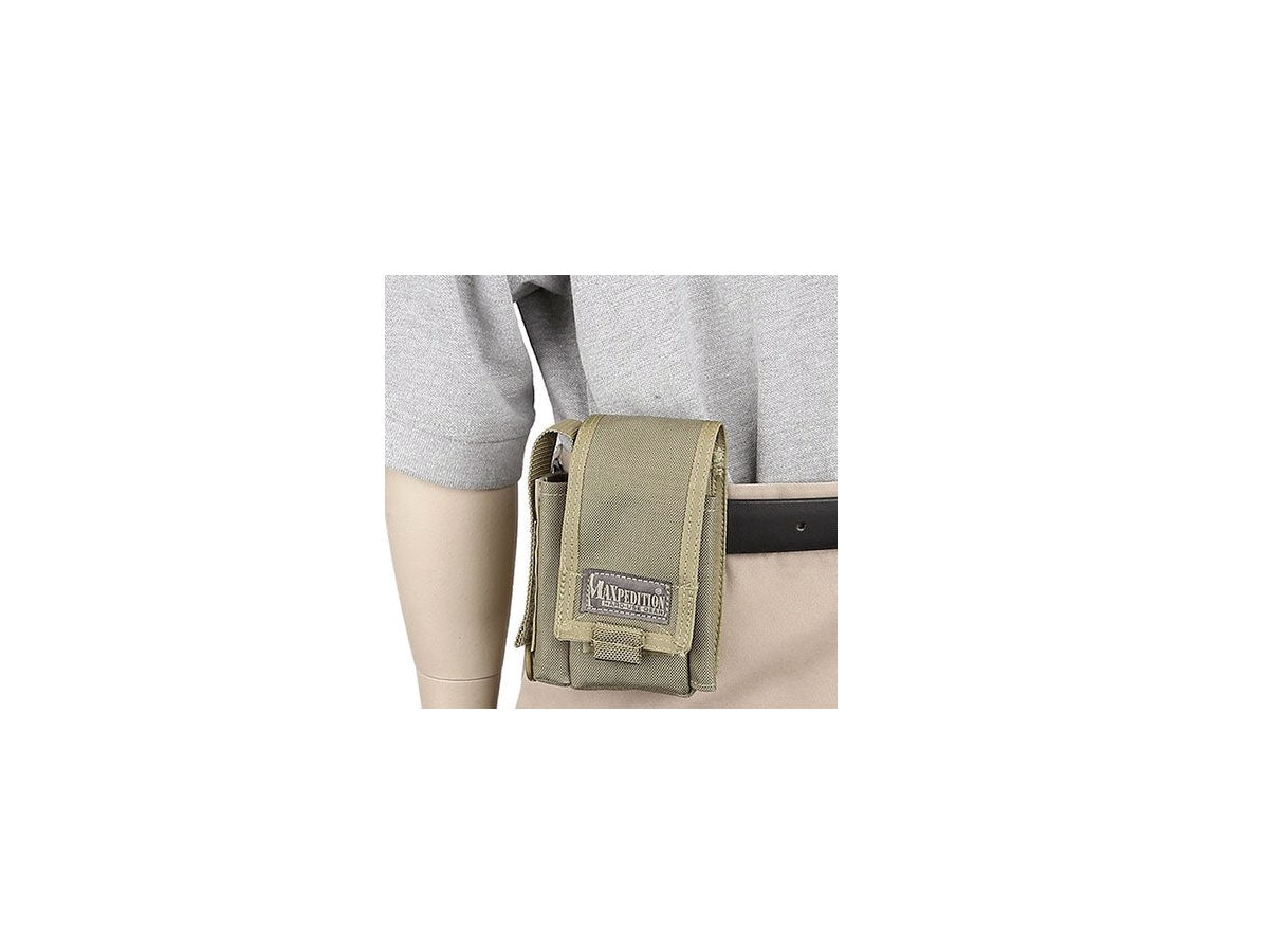 Maxpedition TC-9 Waistpack Notebook Foliage Green - dettaglio apertura e clip