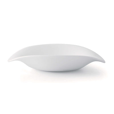 Tendency Piatto Pane in Vetro Bianco cm 17x15 6 Pezzi