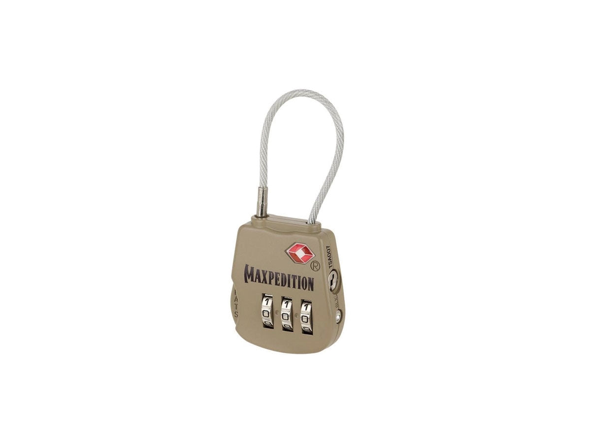 Maxpedition Tactical Luggage Lock Khaki TSA Lock riconosciuto internazionalmente