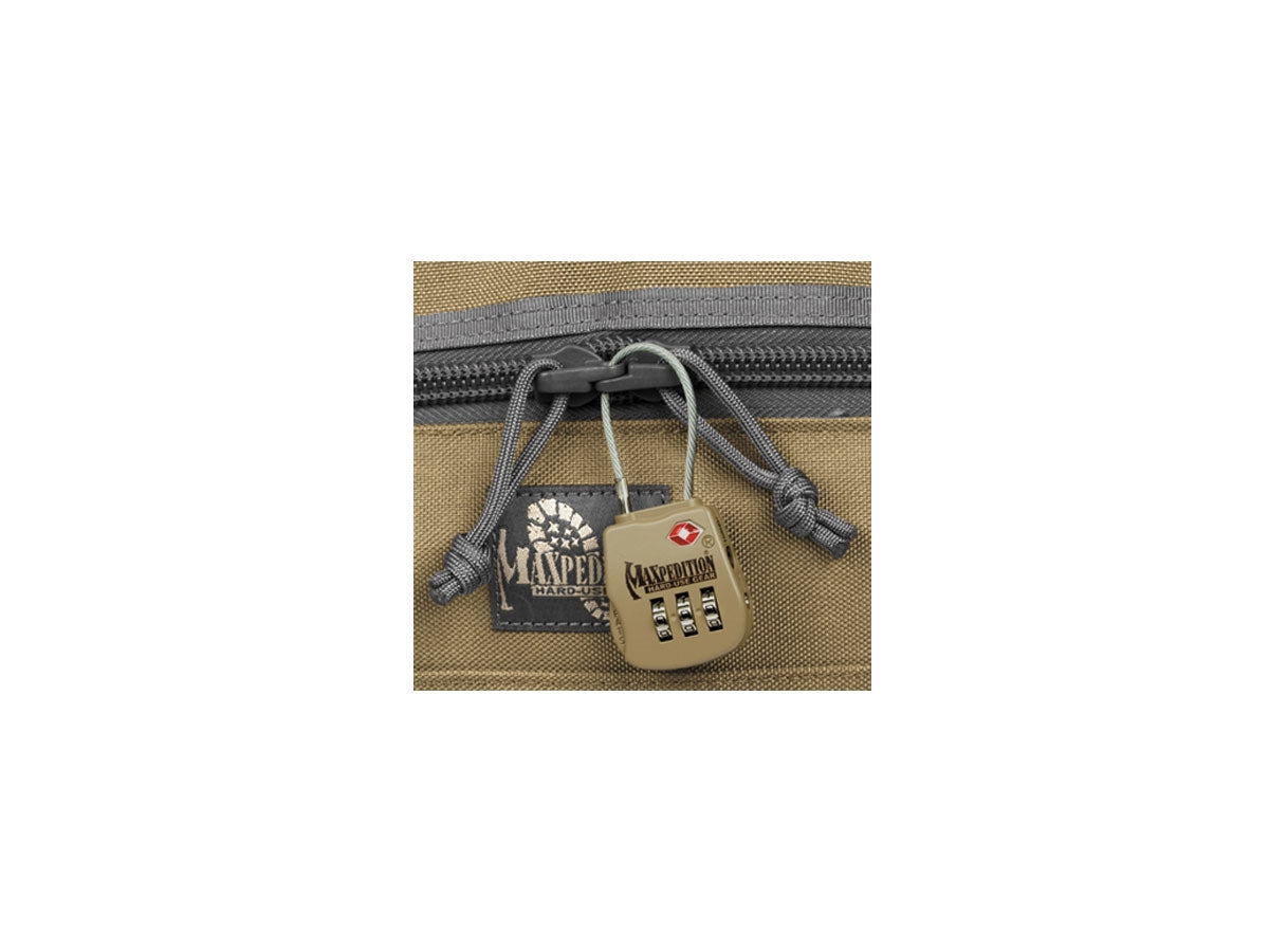Maxpedition Tactical Luggage Lock Khaki - apertura senza danni dagli ispettori TSA