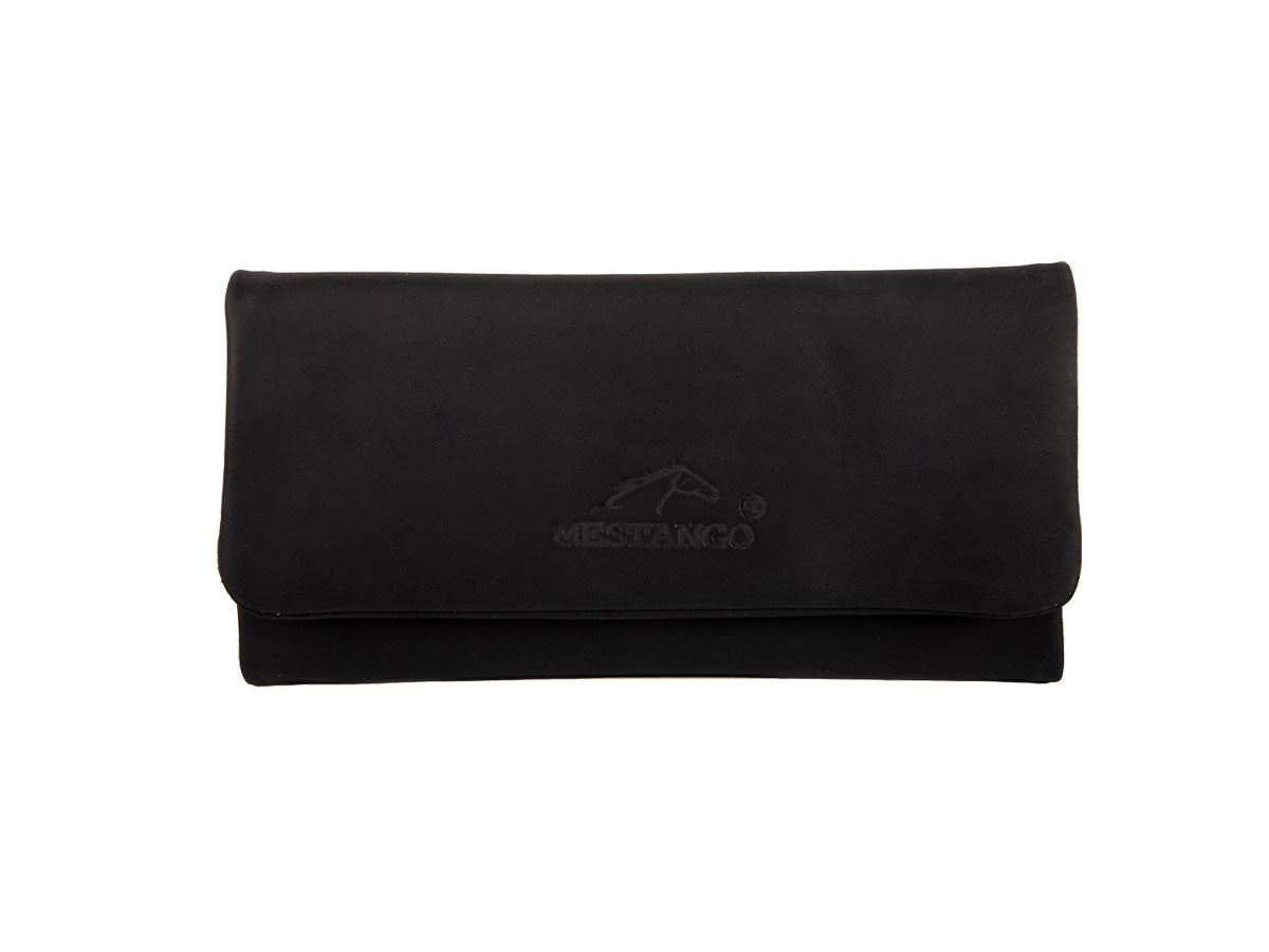 Borsa portatabacco Mestango Shadows 2015 in pelle nera con chiusura magnetica