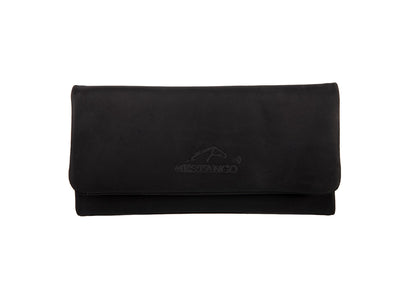 Borsa portatabacco Mestango Shadows 2015 in pelle nera con chiusura magnetica