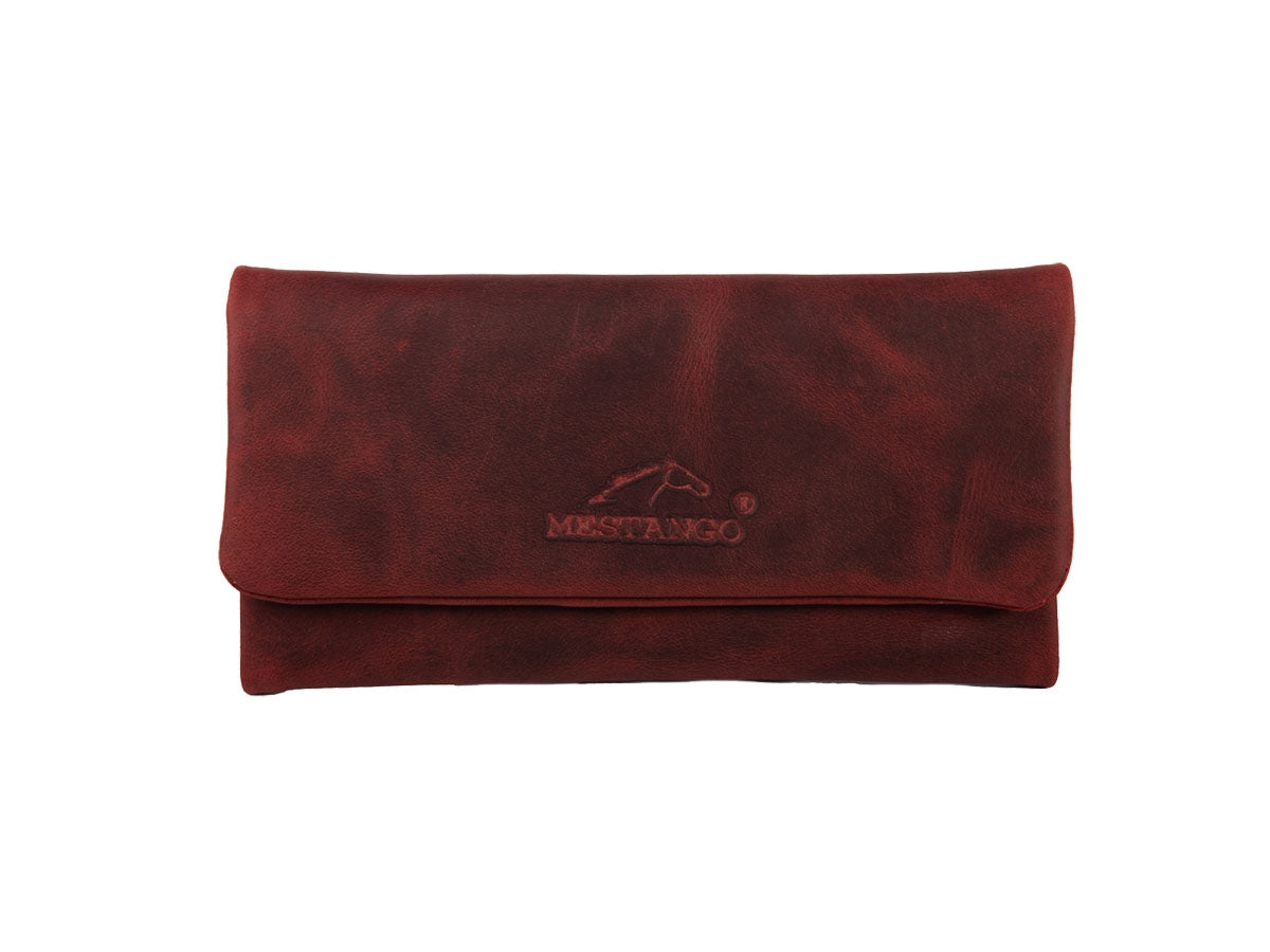 Borsa portatabacco Mestango Shadows 2015 in pelle burgundy con chiusura magnetica