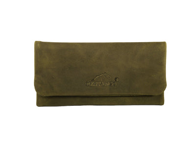 Borsa portatabacco Mestango Shadows 2015 in pelle oliva con chiusura magnetica