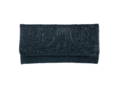 Borsa portatabacco Mestango Vines 2014 in pelle blu con chiusura magnetica