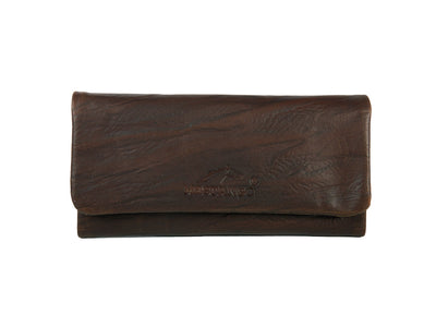 Borsa portatabacco Mestango Waves 2013 in pelle marrone con chiusura magnetica