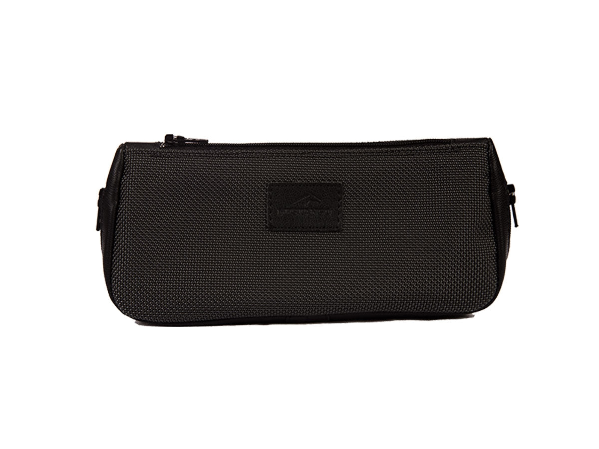Custodia doppia Mestango Dots 9012 in pelle nera per 2 pipe e tabacco