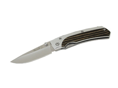 Muela Folding Aluminum / Black Pakkawood PBM7M