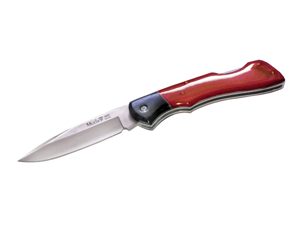 Muela Folding Red Micarta Wooden Bolster VX-8R