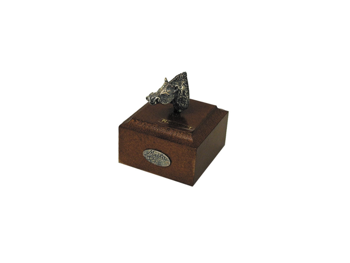 Muela Silverware Boar Head On Wooden Base cm 5x5