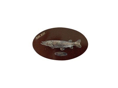 Muela Silverware Pike Fish On Wooden Tablet cm 10x6