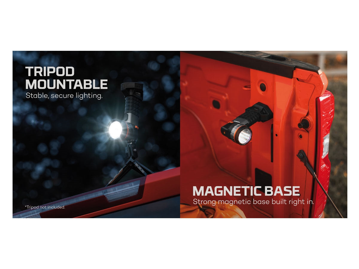 NEBO LUXTREME SL75 - attacco treppiede 1/4-20 e clip acciaio reversibile