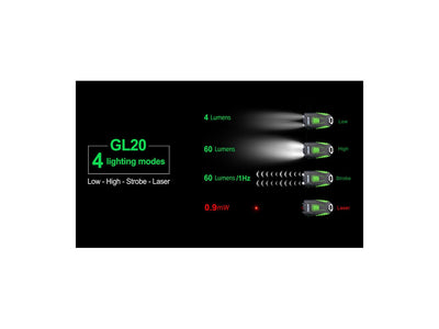 Nextorch GL20 Laser Combo Ricaricabile 60 Lumens Led Khaki/Gray - foto 2