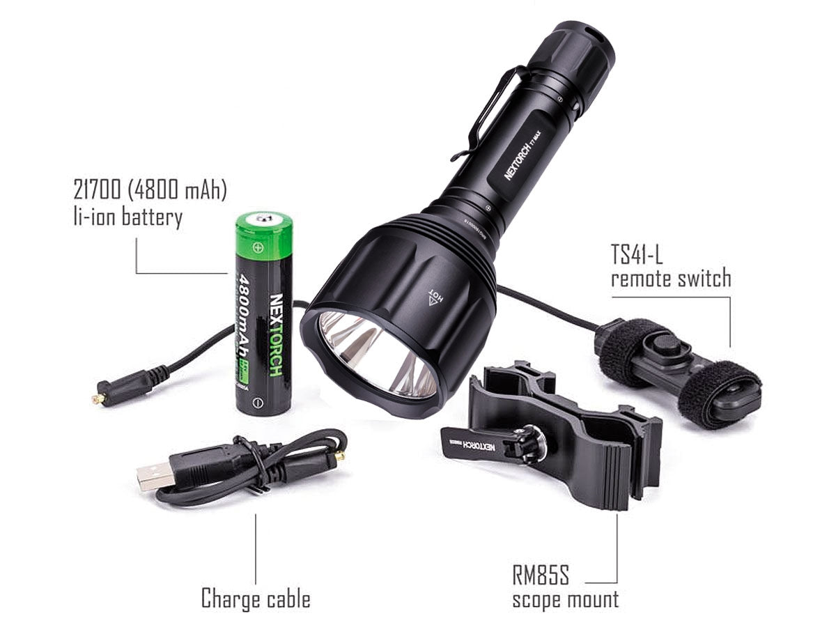 Nextorch Hunting Set T7 Max (1100 mt) Ricaricabile 1200 Lumens Led