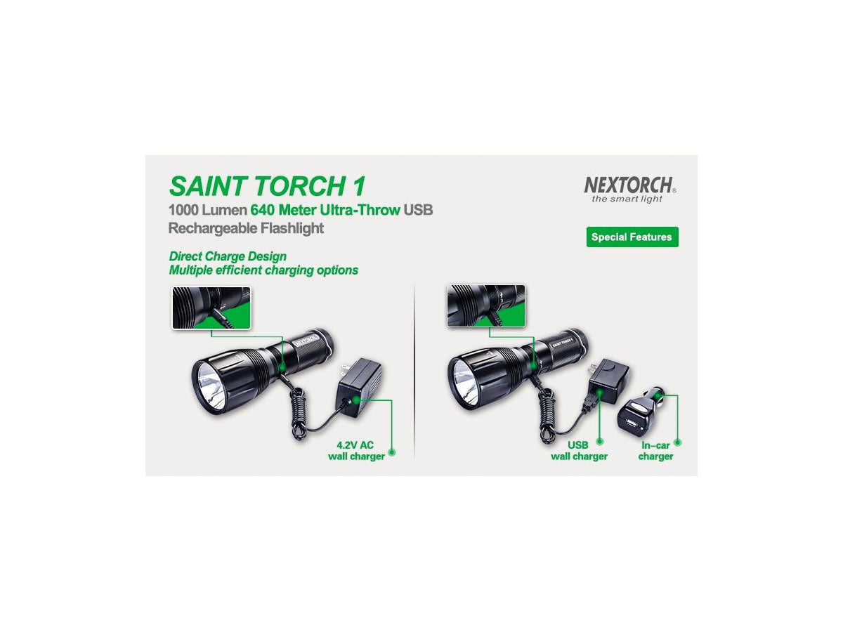 Nextorch Saint Torch 1 Ricaricabile 1000 Lumens Led - foto 2