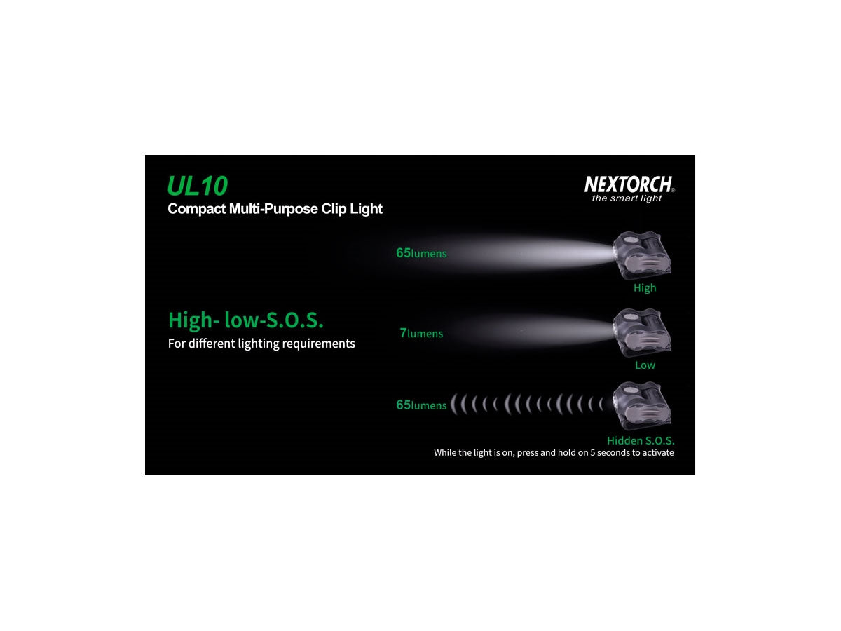 Nextorch UL10 Compact Clip Light 65 Lumens Led - foto 4