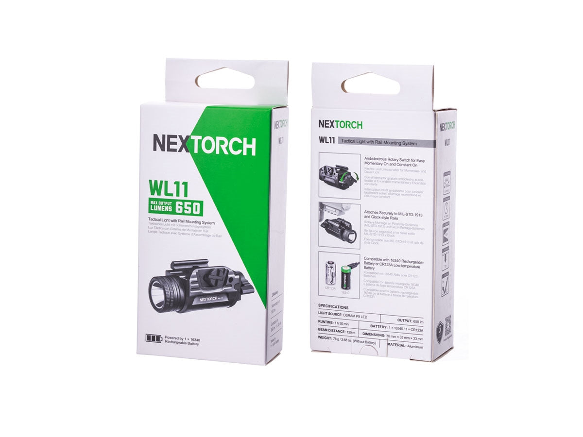 Nextorch WL11 Gunlight Ricaricabile 650 Lumens Led - foto 4