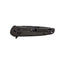 Ontario OKC Shikra Folder aperto - dettaglio lama AUS-8 e manico micarta titanio