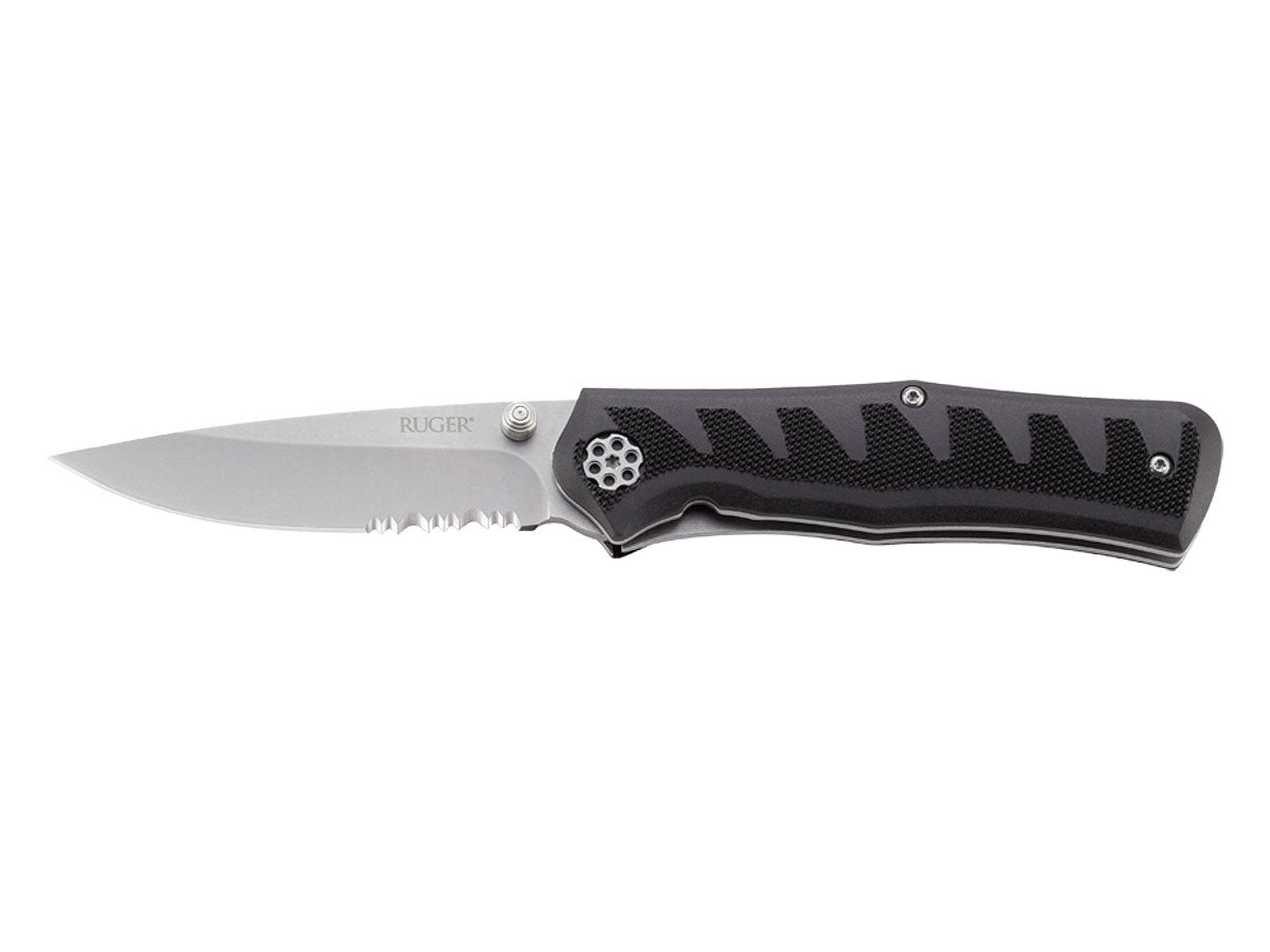 Ruger Crack-Shot Compact R1206 acciaio satin – coltello fisso vista frontale