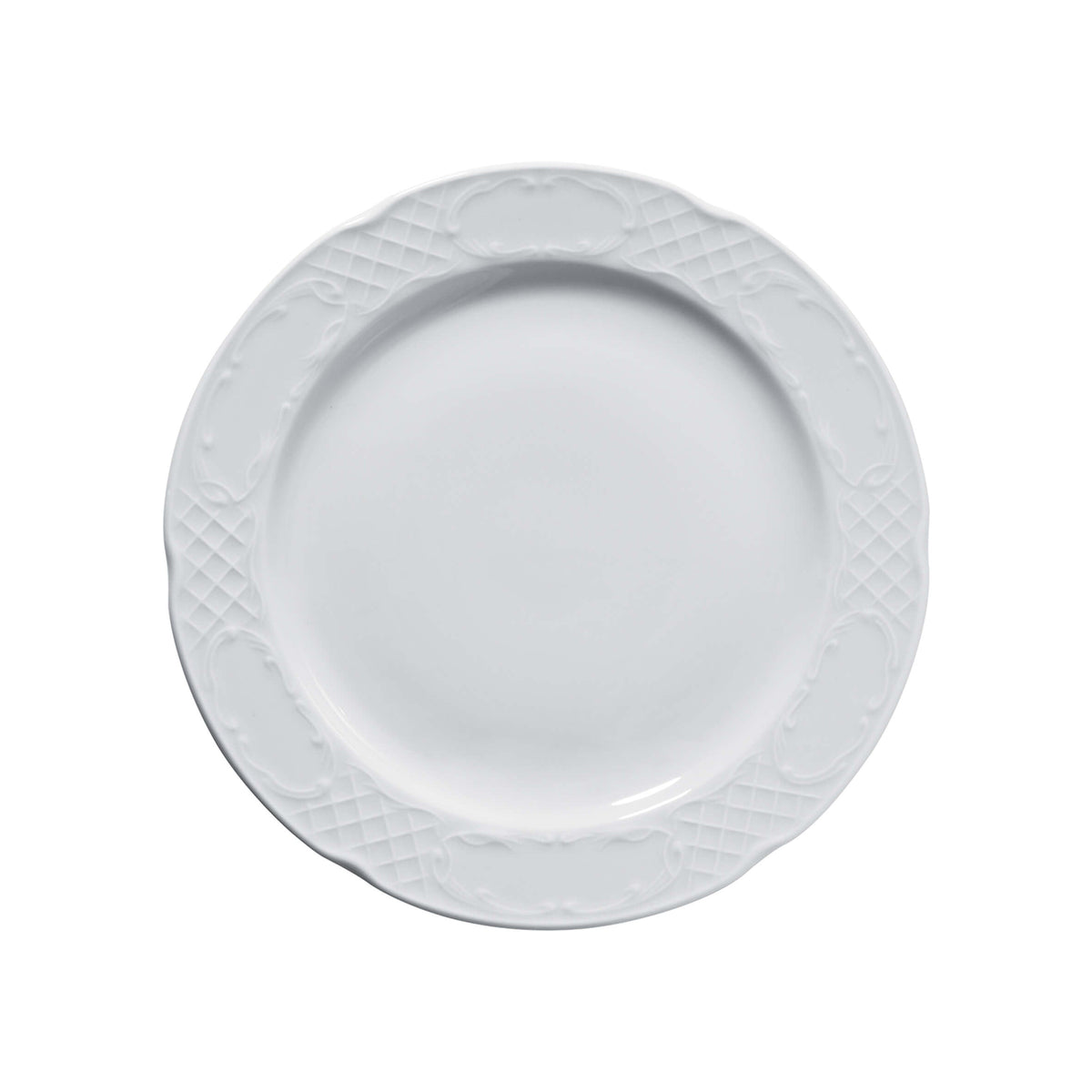 Gural Flora Piatto Pane in Porcellana Bianca 16 cm 12 Pezzi