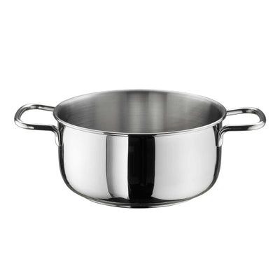 Pinti Prima Casseruola Alta 2 Manici in Alluminio Antiaderente Effetto Pietra 22 cm