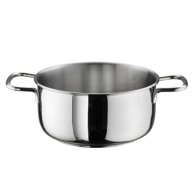 Pinti Prima Casseruola Alta 2 Manici in Alluminio Antiaderente Effetto Pietra 24 cm