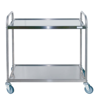 Gi.Metal Carrello di Servizio 2 Piani in Acciaio Inox 103x52 cm H 93 cm
