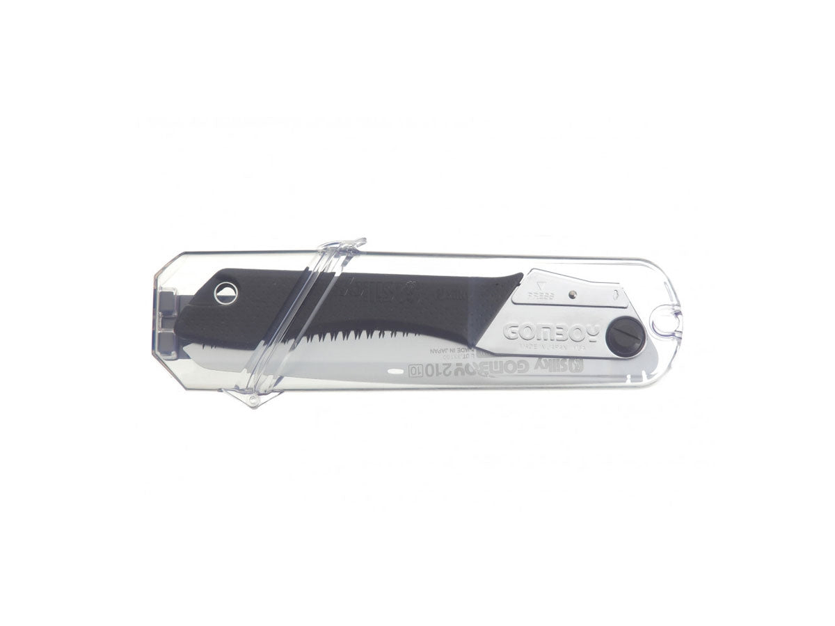 Silky Gomboy 121-21 vista laterale lama aperta denti medi