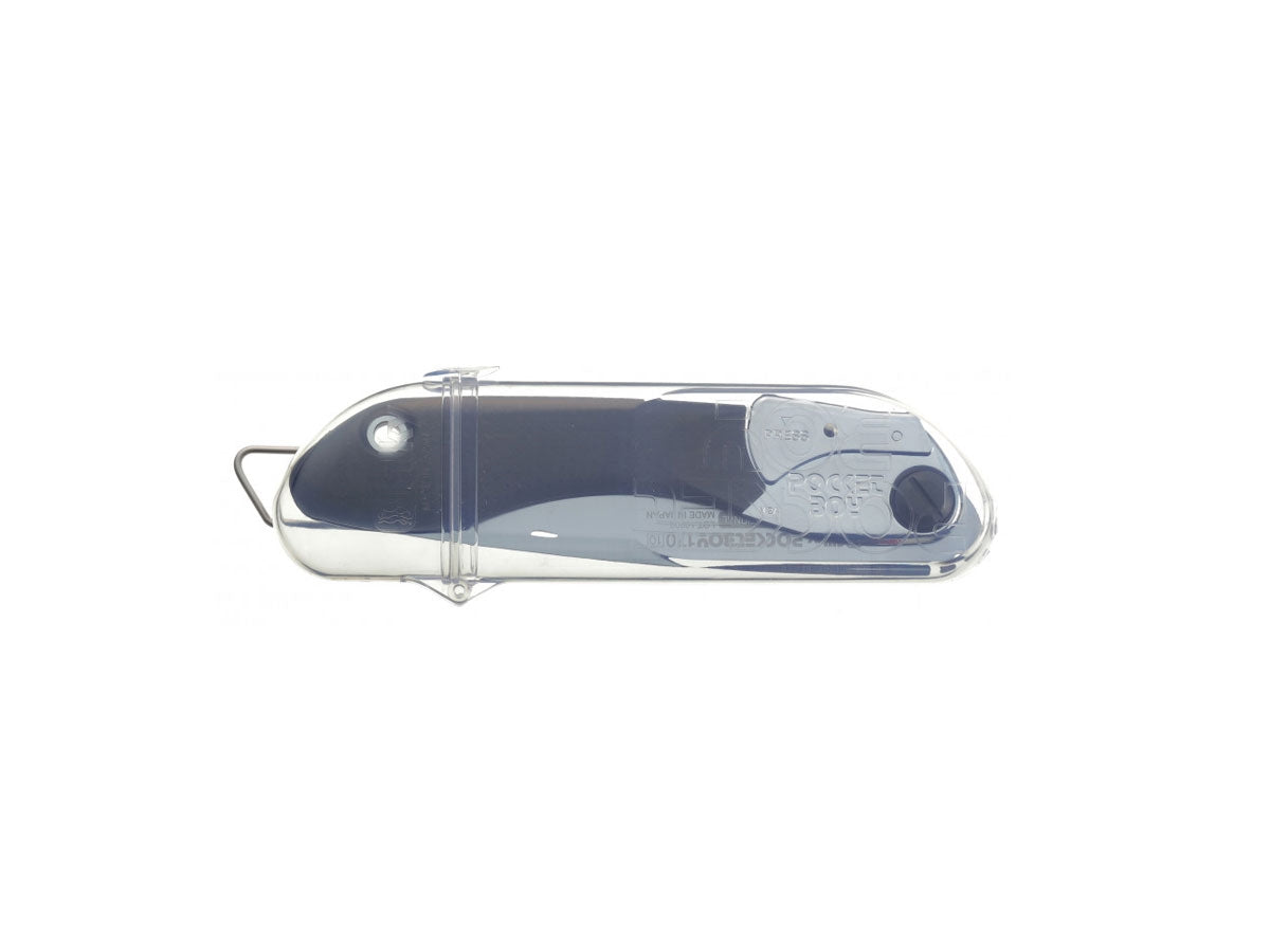 Silky Pocketboy 340-17 vista laterale lama aperta denti medi