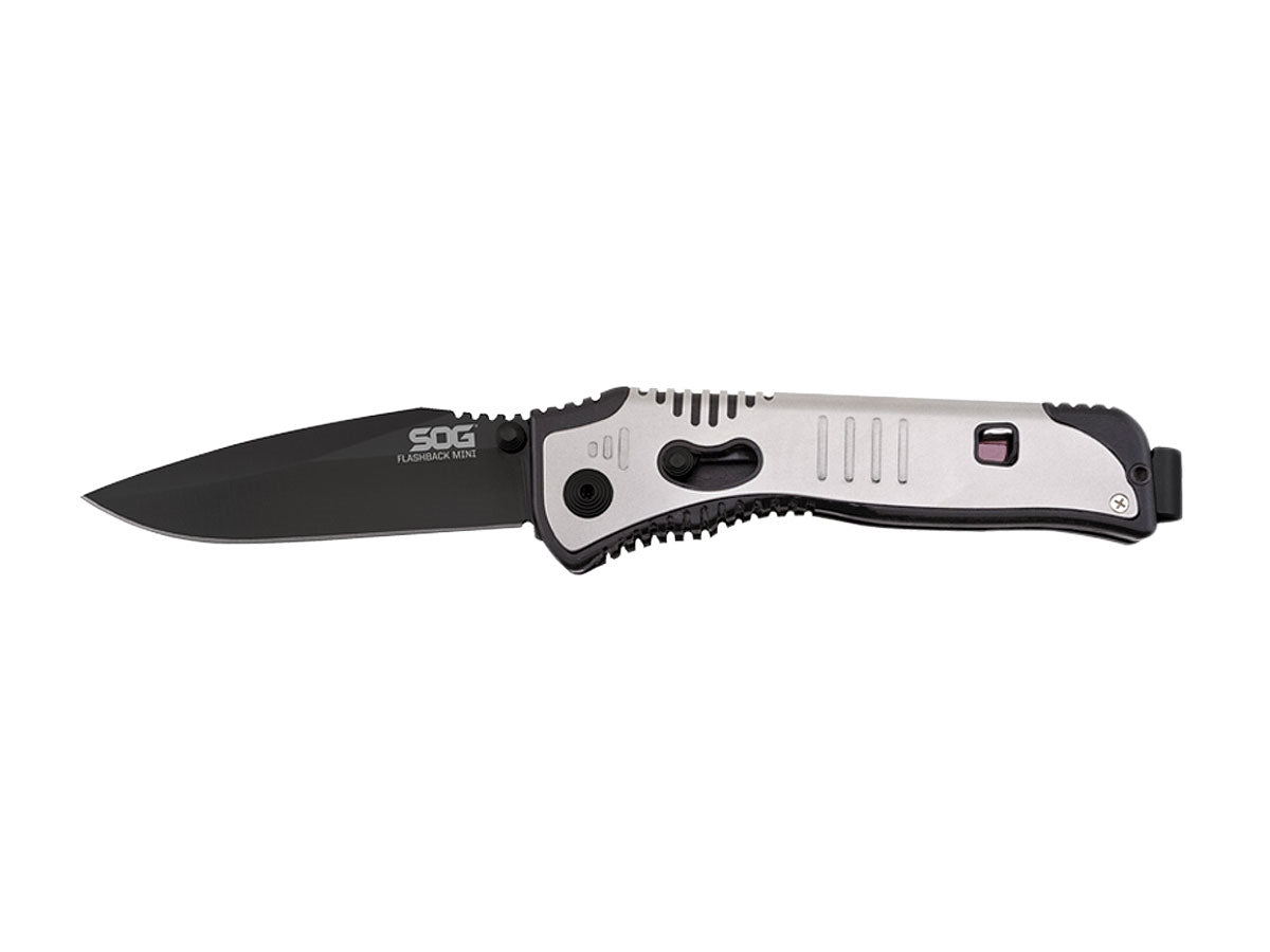 Sog Mini Flashback Clip Point Black SAT102-CP