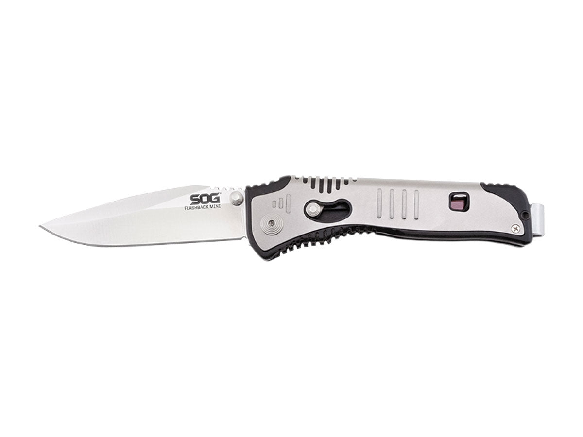 Sog Mini Flashback Clip Point Satin SAT101-CP