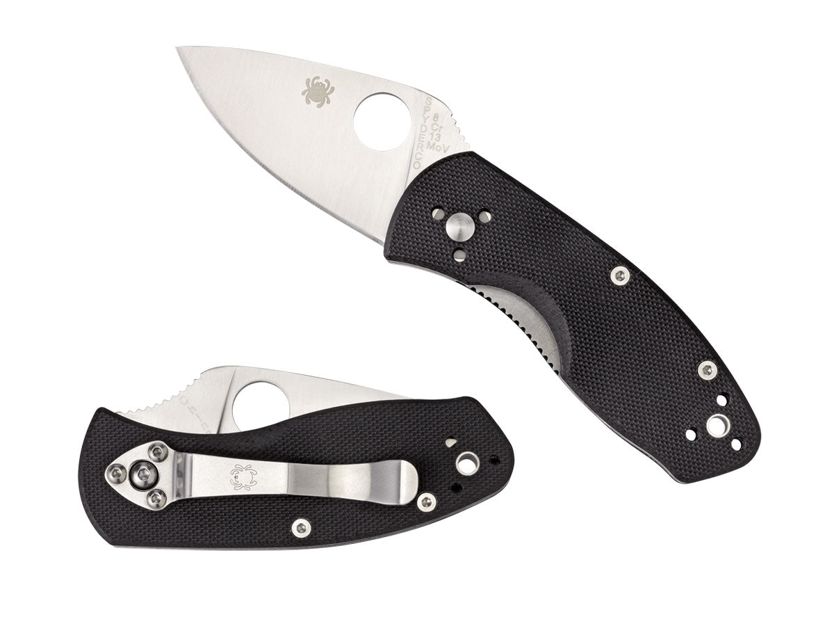 Spyderco Ambitious G-10 Black C148GP Liner Lock, clip 4 posizioni ambidestra, Made in China