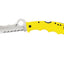 Spyderco Assist Salt C79PSYL lama H-1 azoto combo anticorrosione, Rescue Hook, FRN giallo