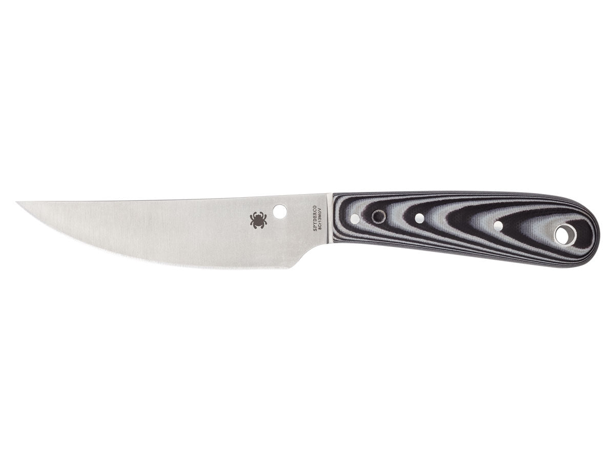 Spyderco Bow River FB46GP collaborazione Phil Wilson, lama flat 8Cr13MoV, manico G-10 nero grigio strati