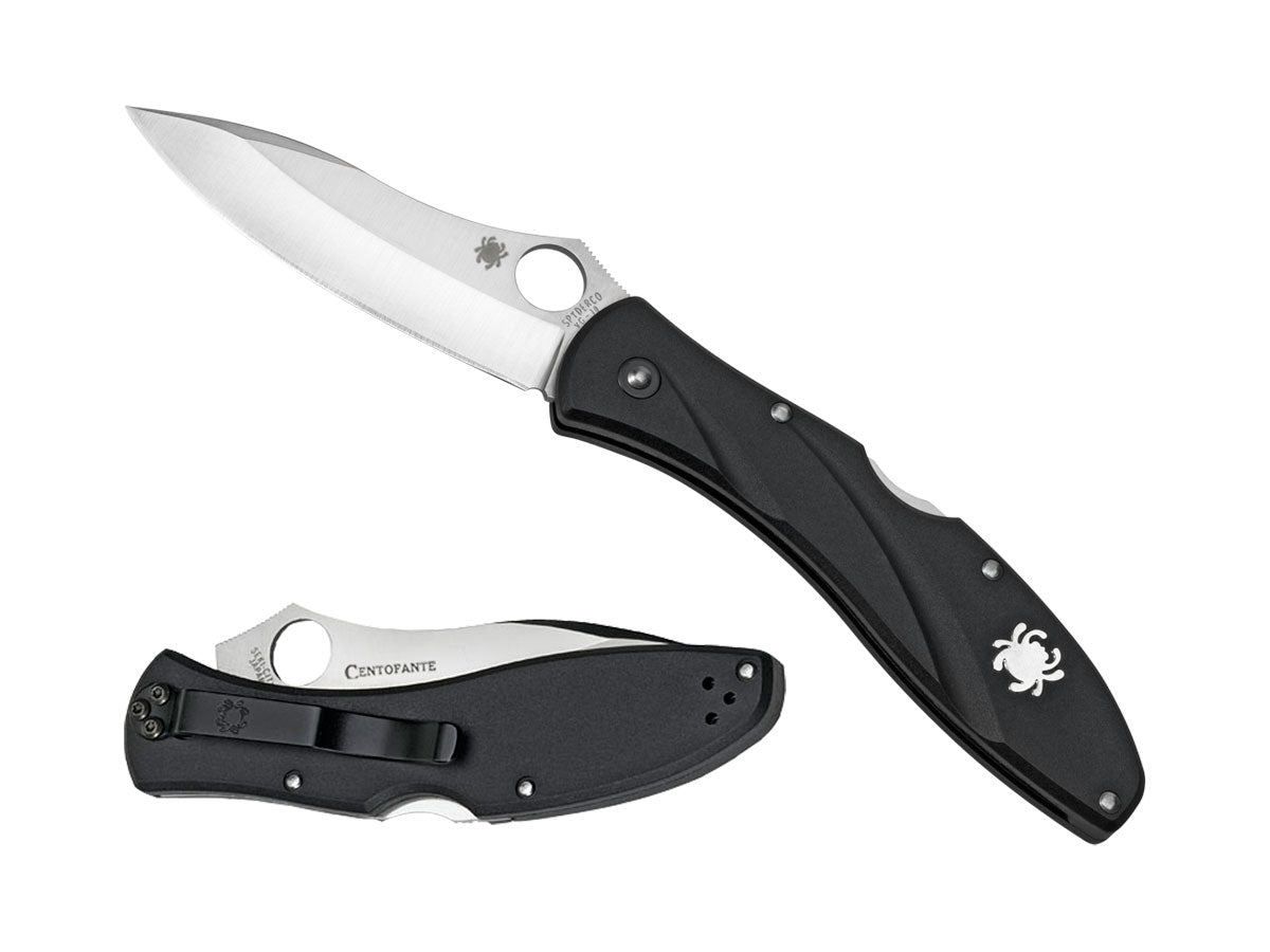 Spyderco Centofante 3 C66PBK3 lama VG-10 hollow grind FRN sottile canali - dettaglio lama