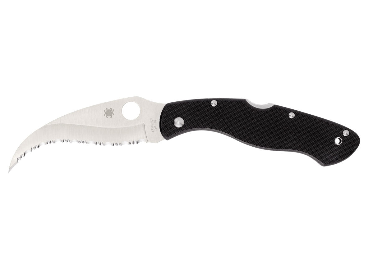 Spyderco Civilian C12GS lama VG-10 seghettata 10,5 cm, manico G-10 nero
