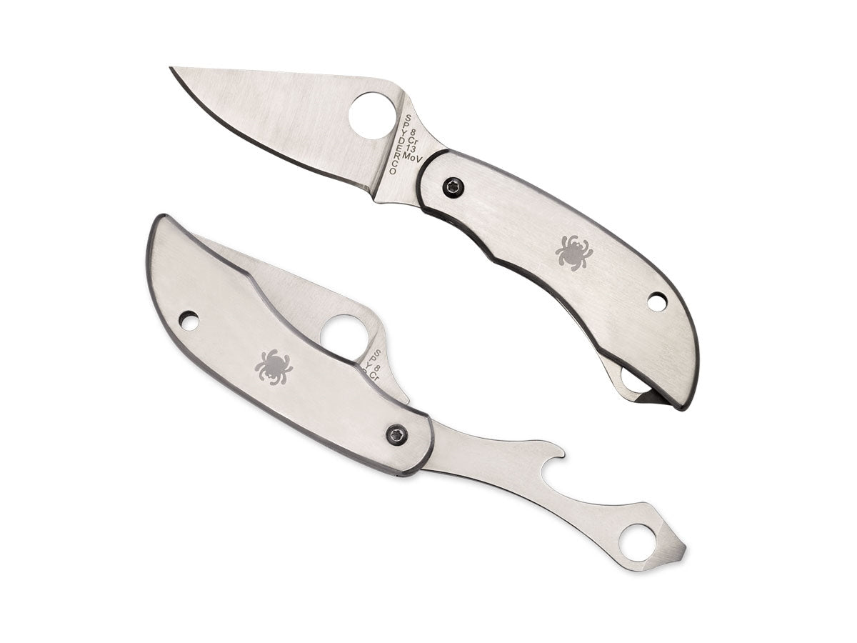 Spyderco ClipiTool C175P lama non bloccabile, cacciavite e apribottiglie integrati, clip acciaio