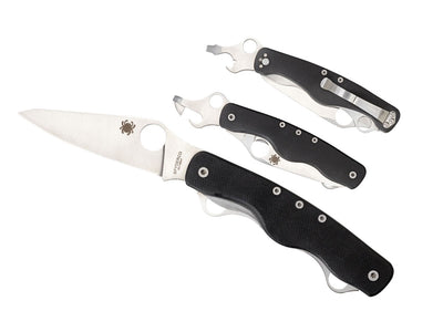 Spyderco ClipiTool C208GP lama 8Cr13MoV LinerLock, apriscatole e apribottiglie con spellafili