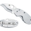 Spyderco Cricket C29P dettaglio profilo lama a S rovesciata e manico acciaio rotondo