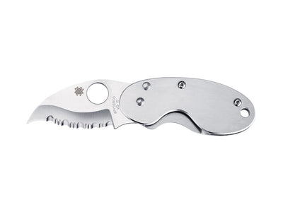 Spyderco Cricket C29S lama VG-10 a S rovesciata seghettata, manico acciaio, Reeve Integral Lock