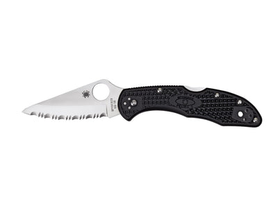 Spyderco Delica 4 C11SBK lama VG-10 seghettata 7,3 cm, manico FRN nero, totale 18,1 cm
