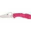 Spyderco Delica 4 C11FPPNS30V lama CPM S30V piatta, manico FRN rosa Bi-Directional Texture