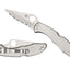 Spyderco Delica 4 C11S dettaglio lama VG-10 seghettata e Spyderhole