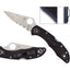 Spyderco Delica 4 Thin Blue Line C11FPSBKBL dettaglio lama VG-10 e incisione To Serve and Protect