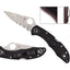 Spyderco Delica 4 Thin Red Line C11FPSBKRD dettaglio lama e incisione Save and Serve