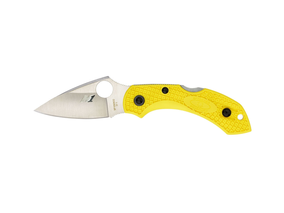 Spyderco Dragonfly 2 Salt C28PYL2 lama H-1 hollow ground, manico FRN giallo alta visibilità