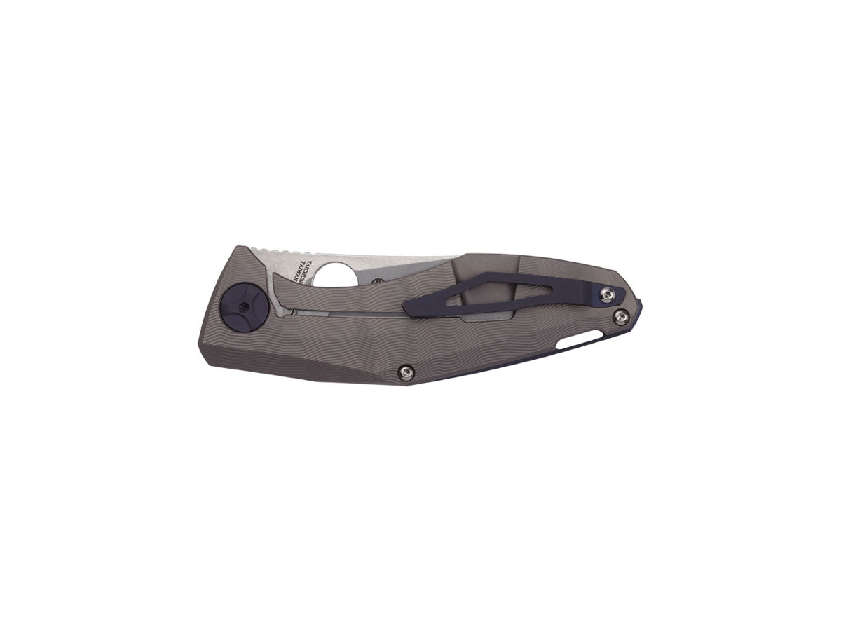 Spyderco Drunken C235CFTIP lama CPM S90V titanio palmato fibra carbonio - dettaglio lama