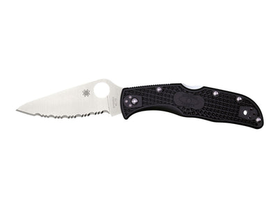 Spyderco Endela C243SBK lama VG-10 seghettata piatta, manico FRN nero