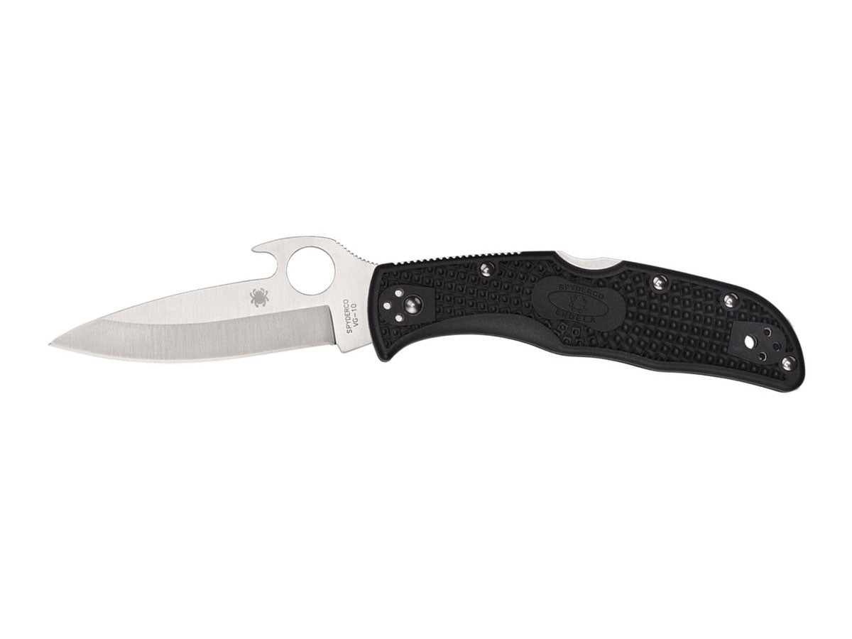 Spyderco Endela C243PGYW lama VG-10 saber grind, Emerson Opener, manico FRN grigio